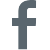 The Facebook social media icon is depicted as a gray letter F against a plain background.